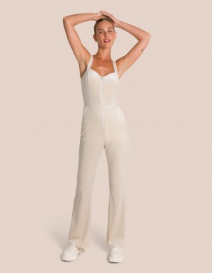 Beige Cream Women's Oceans Apart Eden Tall Jumpsuit | USA IAY-3057