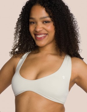 Beige Cream Women's Oceans Apart Michelle Plain Bra | USA ZMU-2110