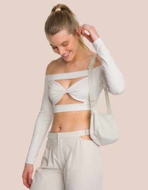 Beige Cream Women's Oceans Apart Sky Cut Out Deluxe Set | USA ULG-2825