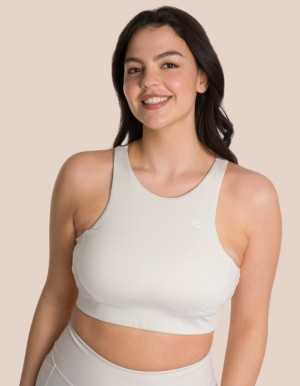 Beige Cream Women's Oceans Apart Soho Crew Bra | USA SIT-2254