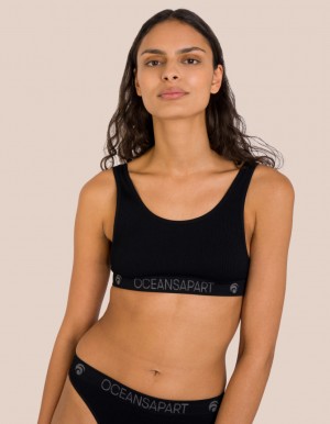 Black Women's Oceans Apart Ariel Seamless Bra | USA JML-6717