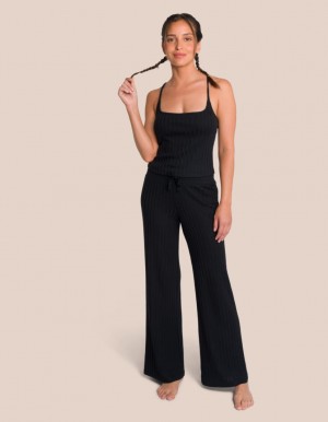 Black Women's Oceans Apart Aurelia Knit Top Tall Set | USA VXD-2049