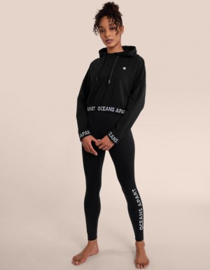 Black Women's Oceans Apart Beauty Cozy Set | USA TUY-3139