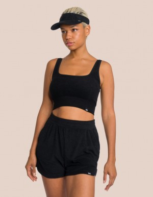 Black Women's Oceans Apart Beauty Frottee Visor Deluxe Set | USA GZR-7454