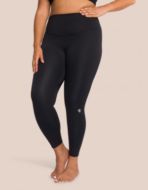 Black Women's Oceans Apart Beverly Pant Curvy Leggings | USA JAH-1210