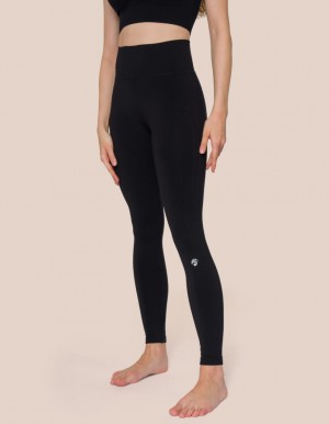 Black Women's Oceans Apart Beverly Thermo Pant Leggings | USA ZFS-9467