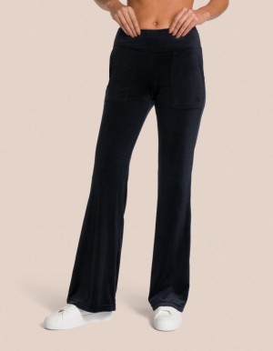 Black Women's Oceans Apart Eden Flared Pant Leggings | USA SOQ-9951