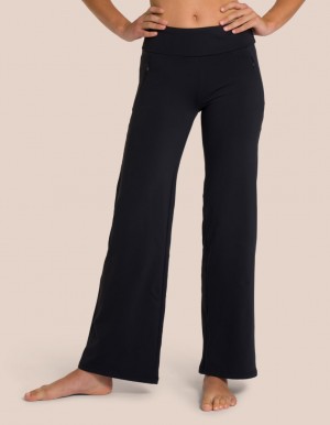 Black Women's Oceans Apart Florence Straight Leg Pant Tall Leggings | USA IKC-7317