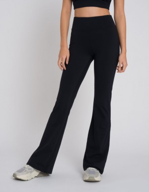 Black Women's Oceans Apart Gianna Flared Pant Leggings | USA TSL-8249