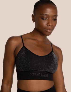 Black Women's Oceans Apart Luxury Bra | USA EIL-3916