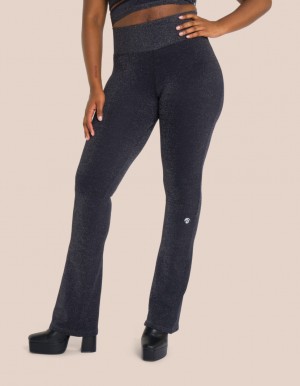 Black Women's Oceans Apart Stella Flared Pant Tall Leggings | USA ZQI-0591