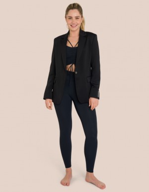 Black / Black Women's Oceans Apart Gianna Blazer Set Deluxe Set | USA FOB-2854