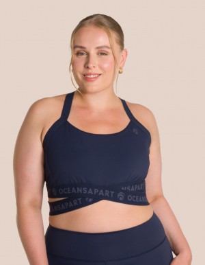 Blue Women's Oceans Apart Beauty Curvy Bra | USA AEU-8833