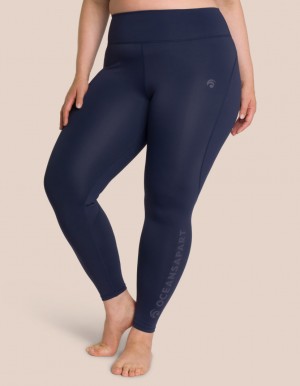 Blue Women's Oceans Apart Beauty Pant Curvy Leggings | USA LCZ-0956