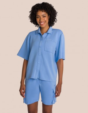 Blue Women's Oceans Apart Cruz Oversize Short Set | USA ETM-3554