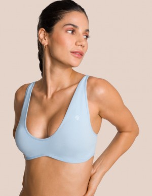 Blue Women's Oceans Apart Michelle Plain Bra | USA OHU-4753