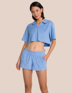 Blue Women's Oceans Apart Willow Polo Short Set | USA IRP-2735