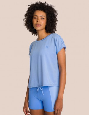 Blue / Blue Women's Oceans Apart Hope Short Set Deluxe Set | USA VPH-5254