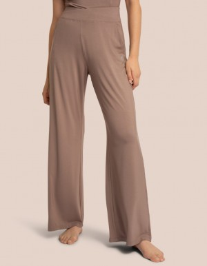 Brown Women's Oceans Apart Jadyn Wide Leg Pant Leggings | USA MAU-9770