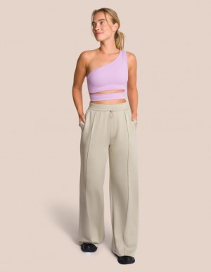 Brown / Lavender Women's Oceans Apart Elodie Asymmetric Wide Leg Set | USA LXS-1518