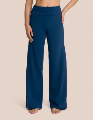 Deep Turquoise Women's Oceans Apart Florence Straight Leg Pant Tall Leggings | USA FLH-0496