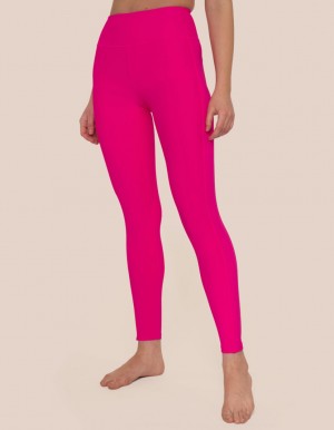 Fuchsia Pink Women's Oceans Apart Lenna Pant Leggings | USA MJQ-4688