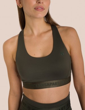 Green Women's Oceans Apart Blaze Bra | USA TFG-3682