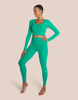 Green Women's Oceans Apart Rush Longsleeve Deluxe Set | USA XVX-3565