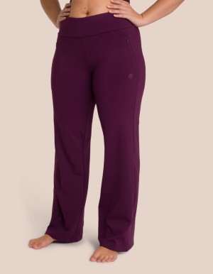 Grey Purple Women's Oceans Apart Florence Straight Leg Pant Petite Leggings | USA FXU-6671