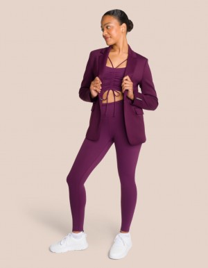 Grey Purple Women's Oceans Apart Gianna Blazer Deluxe Set | USA GUW-1098