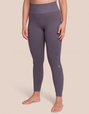 Grey Purple Women's Oceans Apart Leo Pant Leggings | USA LEL-9750