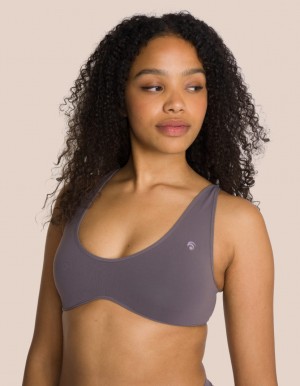 Grey Purple Women's Oceans Apart Michelle Plain Bra | USA IVV-1922