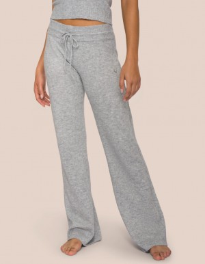 Grey Women's Oceans Apart Chiara Knit Flared Pant Leggings | USA QTJ-3347