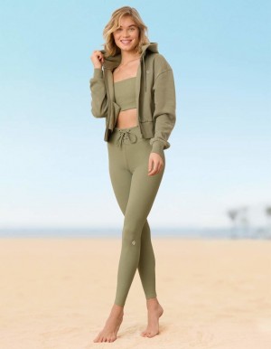 Khaki Women's Oceans Apart Trixy Zip Deluxe Set | USA OHO-4224