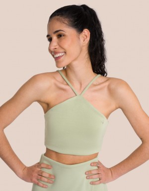 Olive Green Women's Oceans Apart Cruz Bra | USA ADF-2395