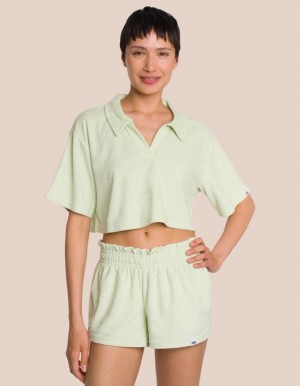 Olive Green Women's Oceans Apart Willow Polo Short Set | USA YTN-8061