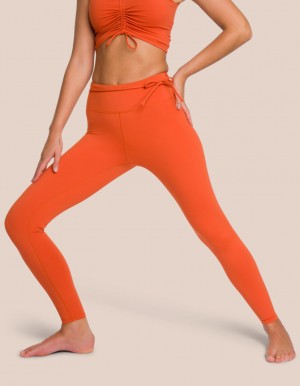 Orange Women's Oceans Apart Gianna Pant Leggings | USA ZNZ-6495