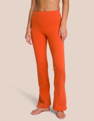 Orange Women's Oceans Apart Shania Flared Pant Petite Leggings | USA UXC-5844