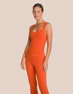 Orange Women's Oceans Apart Shania Top Set | USA UOW-2741