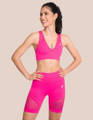 Pink Women's Oceans Apart Juno Biker Set | USA HXM-6559