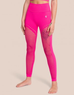 Pink Women's Oceans Apart Juno Long Mesh Pant Leggings | USA YUX-2148