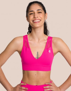 Pink Women's Oceans Apart Juno Mesh Bra | USA KMD-5605