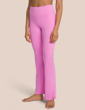 Pink Women's Oceans Apart Venus Flared Pant Petite Leggings | USA UXQ-1191