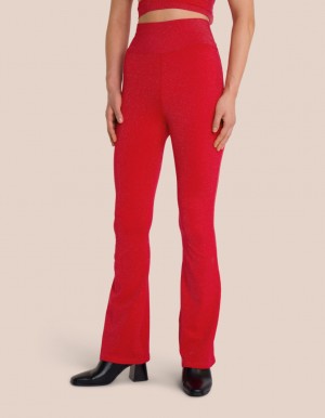 Red Women's Oceans Apart Stella Flared Pant Petite Leggings | USA FDN-8333