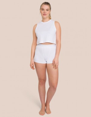 White Women's Oceans Apart Ariel Boxer Short Set | USA IFY-8092