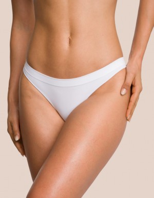 White Women's Oceans Apart Cloudy Thong Underwear | USA GQC-3086