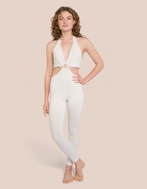 White Women's Oceans Apart Gianna Jumpsuit | USA ZJO-1463