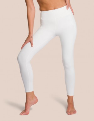 White Women's Oceans Apart Shania Pant Leggings | USA BUP-7864