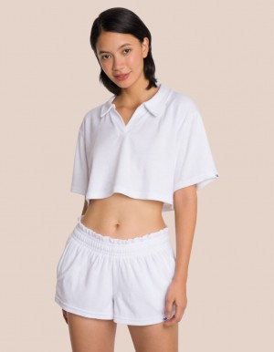 White Women's Oceans Apart Willow Polo Short Set | USA JCI-9155