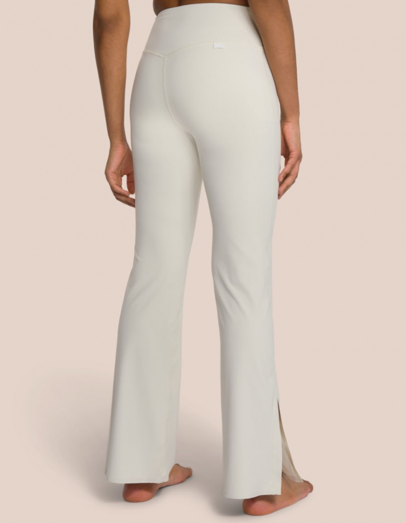 Beige Cream Women's Oceans Apart Venus Flared Pant Petite Leggings | USA LAA-2943